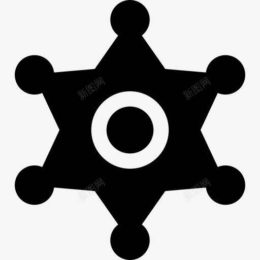 警长徽章美利坚合众国7填充svg_新图网 https://ixintu.com 警长 徽章 美利坚 合众国 填充