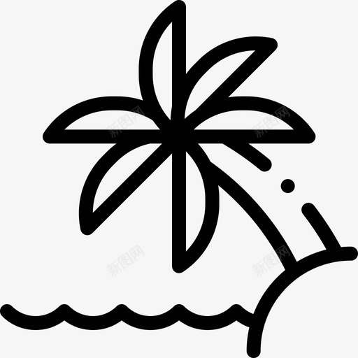海滩假日73线性svg_新图网 https://ixintu.com 海滩 假日 线性