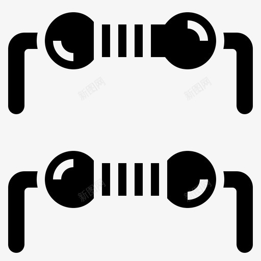 电阻器电子元件8字形svg_新图网 https://ixintu.com 电阻器 电子元件 字形