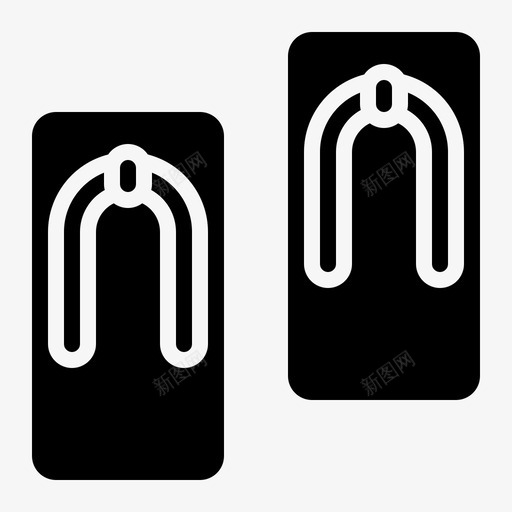 geta古代日本svg_新图网 https://ixintu.com 日本 geta 古代 木材 实心