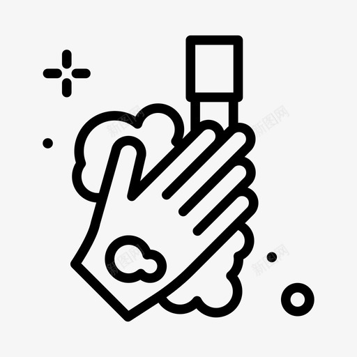手洗卫生49线性svg_新图网 https://ixintu.com 手洗 卫生 线性