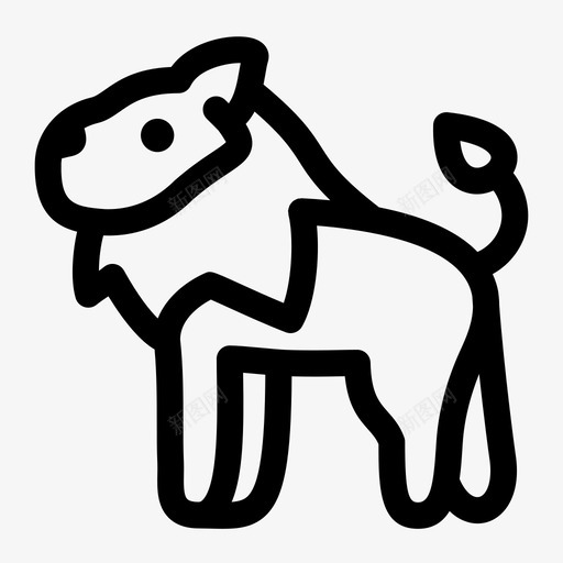狮子大猫svg_新图网 https://ixintu.com 狮子 吼叫 动物