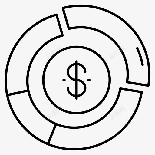 现金流资本甜甜圈图svg_新图网 https://ixintu.com 现金流 资金流 资本 甜甜圈 投资 资金 流入 业务 财务 向量 图标