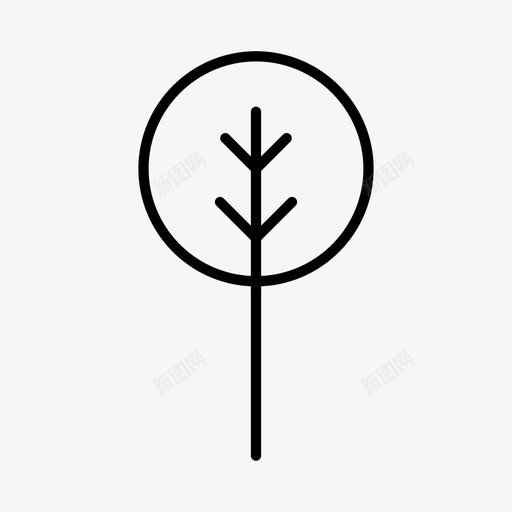 棒棒糖树绿色植物自然svg_新图网 https://ixintu.com 棒棒糖 绿色植物 自然 植物 树木