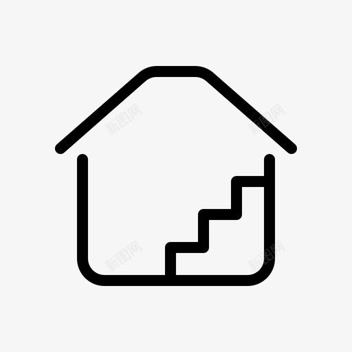 住宅建筑室内svg_新图网 https://ixintu.com 房地产 住宅 建筑 室内 楼梯