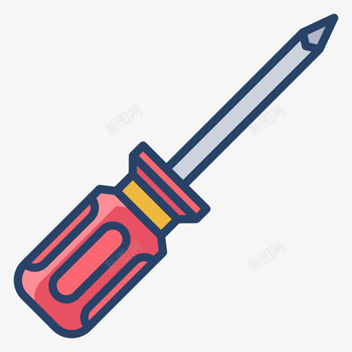 线色木工螺丝刀19svg_新图网 https://ixintu.com 线色 木工 螺丝刀