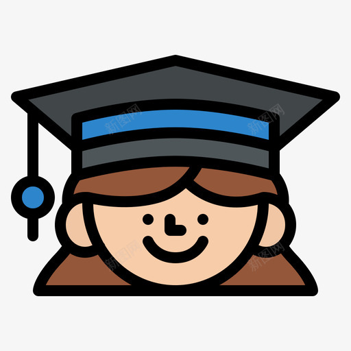 毕业学历374线性颜色svg_新图网 https://ixintu.com 毕业 学历 线性 颜色