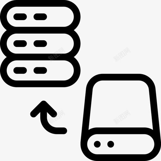 存储设备办公服务器2线性svg_新图网 https://ixintu.com 存储设备 办公 服务器 线性