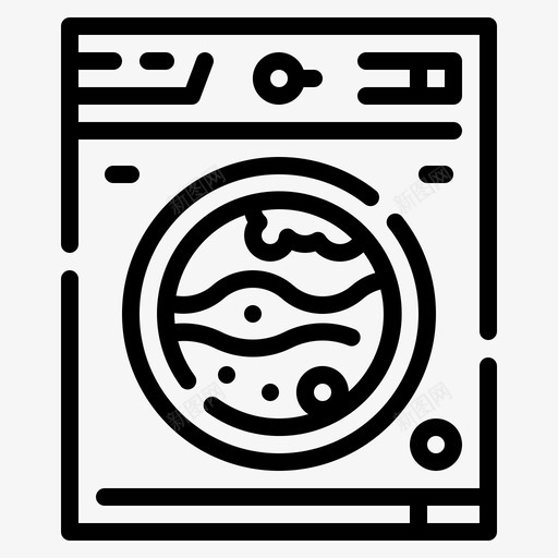 洗衣机清洗149线性svg_新图网 https://ixintu.com 洗衣机 清洗 线性