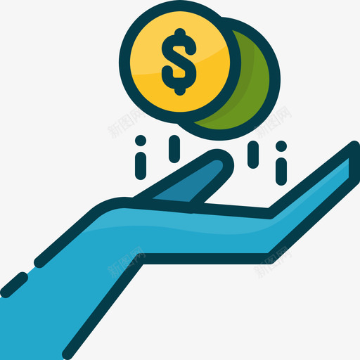 货币商业金融6线性颜色svg_新图网 https://ixintu.com 货币 商业 金融 线性 颜色