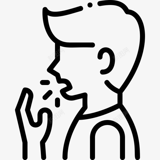 咳嗽病毒传播3线状svg_新图网 https://ixintu.com 传播 卡通 咳嗽 病毒 线状