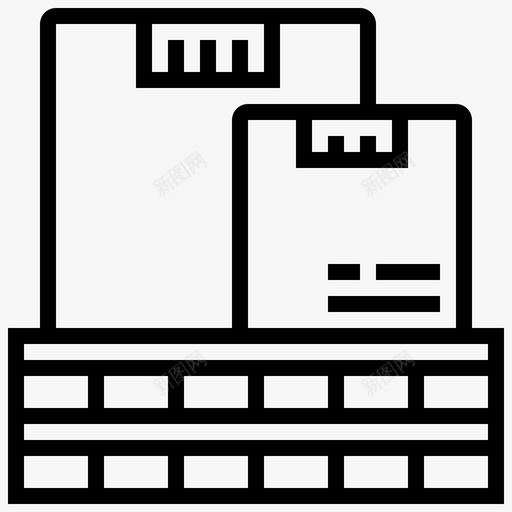 托盘货物包装svg_新图网 https://ixintu.com 托盘 货物 包装 仓库 木制 装运