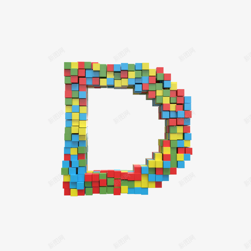 红黄积木搭建数字字母Dpng免抠素材_新图网 https://ixintu.com 3D 英文 积木 字数 数字 26个 字母 透明 碎石 组合 文字