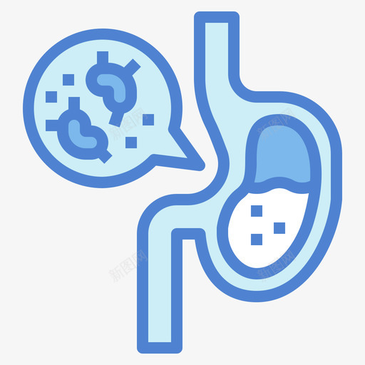 胃健康114蓝色svg_新图网 https://ixintu.com 健康 蓝色