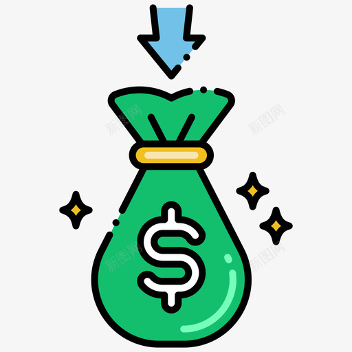 接收金额在线货币服务14线颜色svg_新图网 https://ixintu.com 接收 金额 在线 货币 服务 颜色