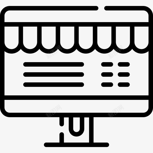 网上商店在家工作31直线型svg_新图网 https://ixintu.com 网上商店 在家 工作 直线 线型