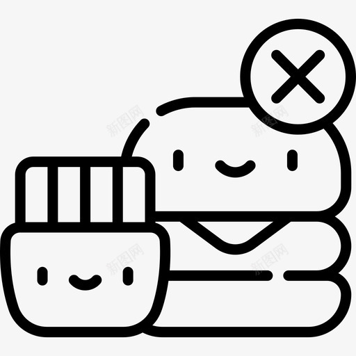 没有垃圾食品医疗保健21线性svg_新图网 https://ixintu.com 没有 垃圾 食品 医疗保健 线性
