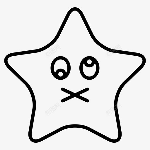 星形眩晕表情svg_新图网 https://ixintu.com 表情 星形 眩晕 静音