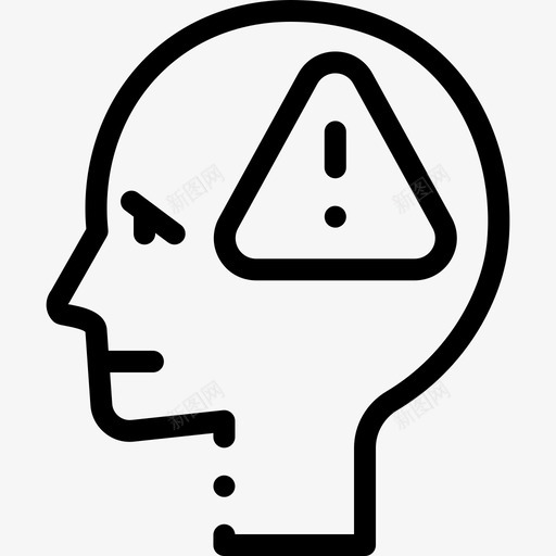 危险心理健康8线性svg_新图网 https://ixintu.com 危险 心理健康 线性