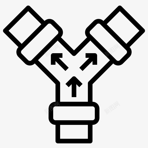 接头管道工工具12线性svg_新图网 https://ixintu.com 接头 管道工 工具 线性