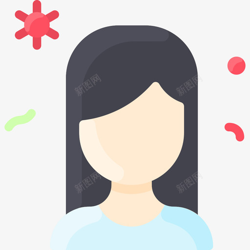 女人冠状病毒114扁平svg_新图网 https://ixintu.com 女人 冠状 病毒 扁平