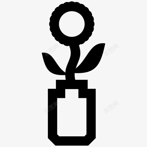 植物花花盆svg_新图网 https://ixintu.com 花园 植物 花盆