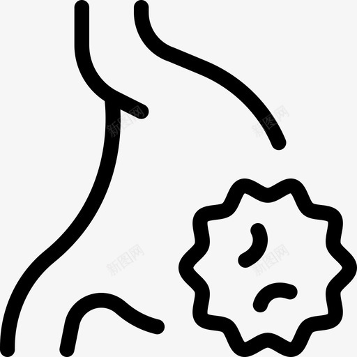 胃痛冠状病毒128线状svg_新图网 https://ixintu.com 胃痛 冠状 病毒 线状