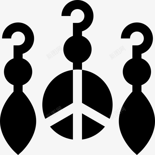 耳环嬉皮士42填充svg_新图网 https://ixintu.com 耳环 嬉皮士 填充