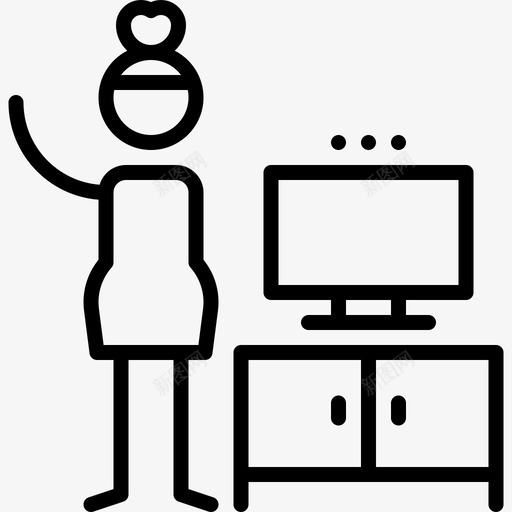 智能电视音乐和视频1线性svg_新图网 https://ixintu.com 智能 电视 音乐 视频 线性