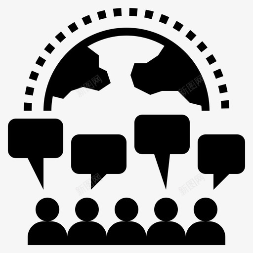 沟通聊天联系svg_新图网 https://ixintu.com 沟通 聊天 联系 网络 社会 企业 社会责任 字形