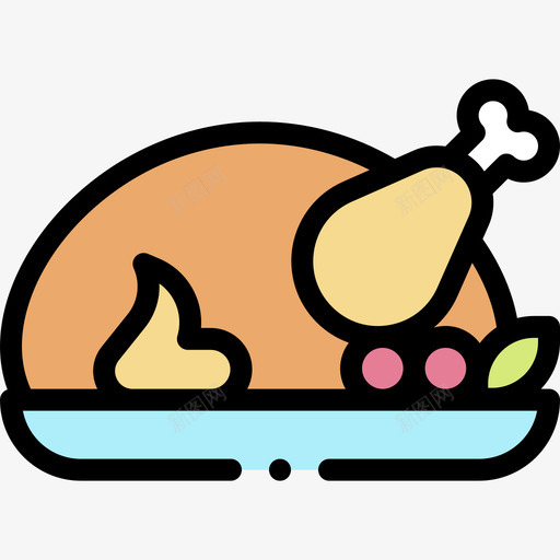 感恩节假日74线性颜色svg_新图网 https://ixintu.com 感恩节 假日 线性 颜色