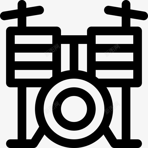 鼓组雷鬼44线性svg_新图网 https://ixintu.com 鼓组 雷鬼 线性