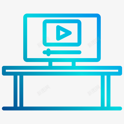 监视器在线学习19线性梯度svg_新图网 https://ixintu.com 监视器 在线学习 线性 梯度