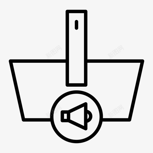 篮子购买扩音器svg_新图网 https://ixintu.com 篮子 购买 扩音器 购物 线路