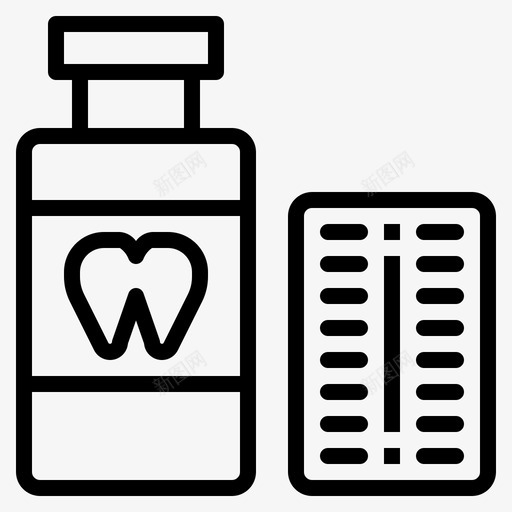 药丸牙科医生线性svg_新图网 https://ixintu.com 药丸 牙科 医生 线性
