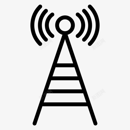 无线天线蜂窝塔主机svg_新图网 https://ixintu.com 无线 天线 蜂窝塔 主机 网络 wi-fi wifi 25个 托管 线路 图标