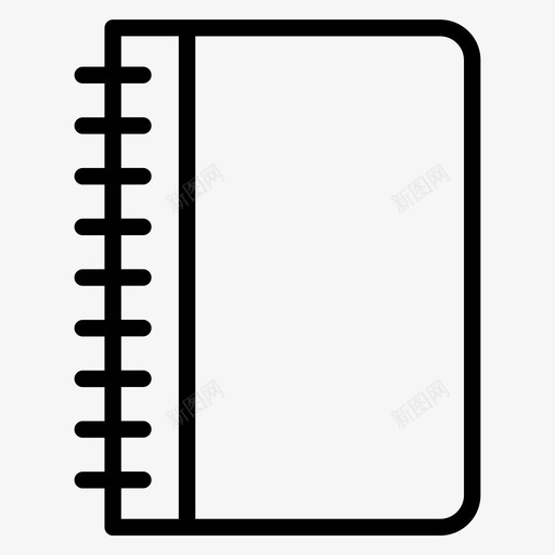 笔记本办公室纸张svg_新图网 https://ixintu.com 笔记本 办公室 纸张 螺旋 装订 用品 线图 图标