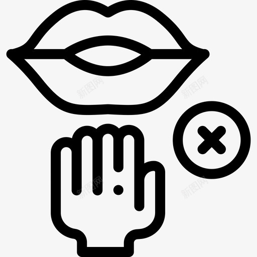 请勿触摸冠状病毒预防3线性svg_新图网 https://ixintu.com 请勿 触摸 冠状 病毒 预防 线性