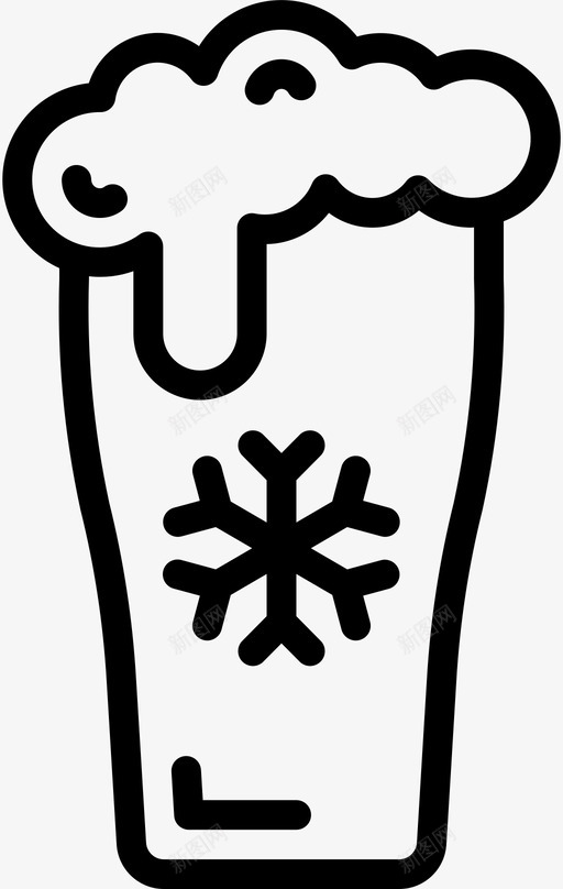 啤酒保持凉爽1线性svg_新图网 https://ixintu.com 啤酒 保持 凉爽 线性
