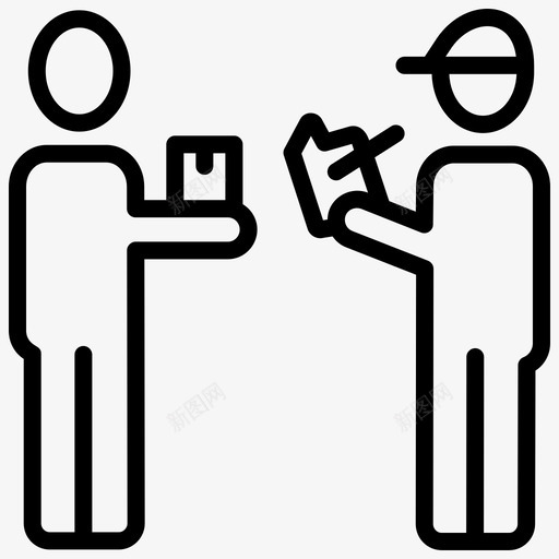 送货车快递员送货员svg_新图网 https://ixintu.com 送货 货车 流动 快递 货员 订单 包裹 保险 线圈