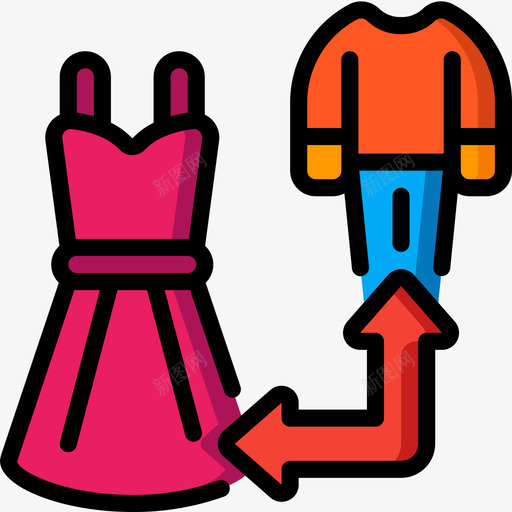 服装保持凉爽4线性颜色svg_新图网 https://ixintu.com 服装 保持 凉爽 线性 颜色