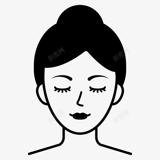 闭着眼睛的女人美女脸svg_新图网 https://ixintu.com 闭着 眼睛 女人 美女 女孩 现实