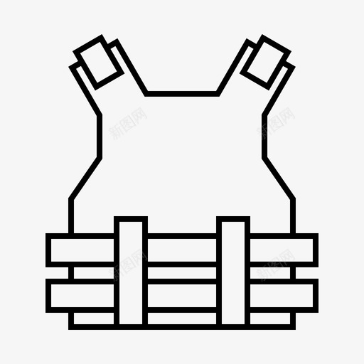 防弹背心盔甲军队svg_新图网 https://ixintu.com 防弹 背心 盔甲 军队 防护 保持 安全 轮廓