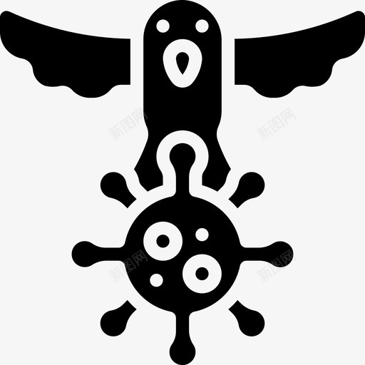 禽流感病毒爆发填充svg_新图网 https://ixintu.com 禽流感 病毒 爆发 填充
