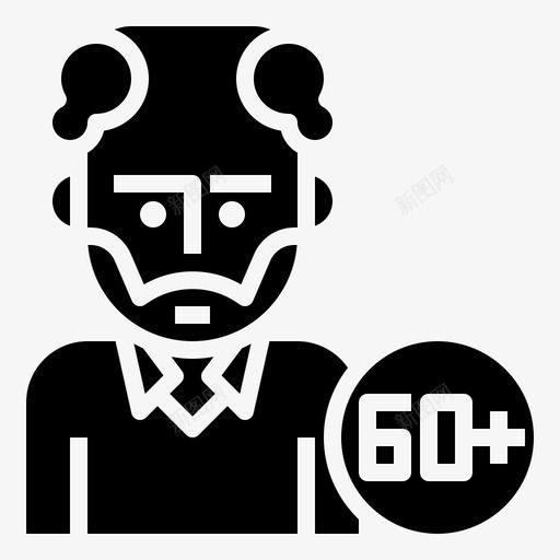 老年人头像人svg_新图网 https://ixintu.com 老年人 头像 老人 人物 个人资料 残疾 雕文