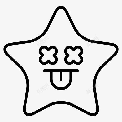 星星盲人表情符号svg_新图网 https://ixintu.com 表情 星星 符号 盲人 舌头