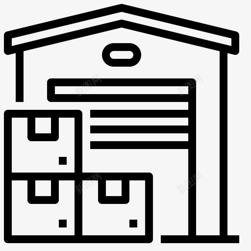 仓库物流124线性svg_新图网 https://ixintu.com 仓库 物流 线性