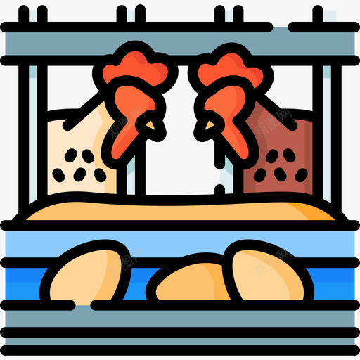 鸡肉动物福利7原色svg_新图网 https://ixintu.com 鸡肉 动物 福利 原色