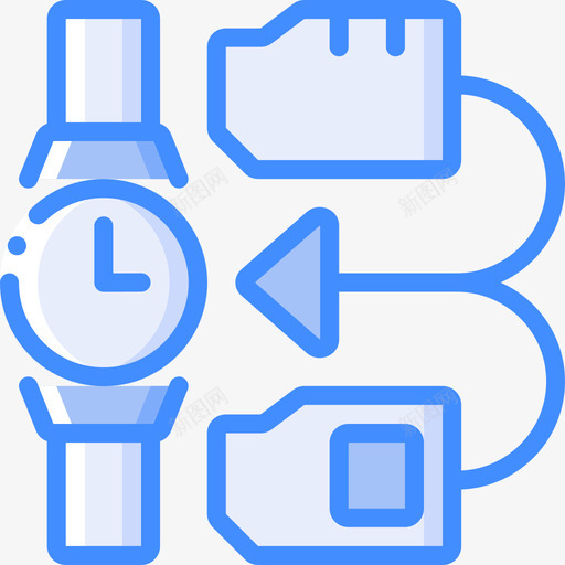 Sim卡可穿戴tech3蓝色svg_新图网 https://ixintu.com Sim 可穿 穿戴 tech 蓝色