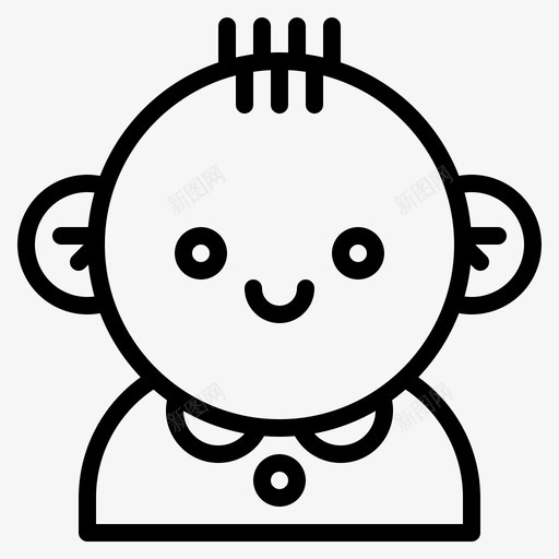男婴宝宝153轮廓svg_新图网 https://ixintu.com 男婴 宝宝 轮廓